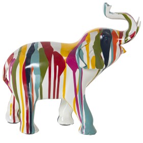 Figura Decorativa Alexandra House Living Multicolor Plástico Elefante Pintura 14 x 30 x 28 cm de Alexandra House Living, Cole...