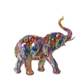 Figura Decorativa Alexandra House Living Multicolor Plástico Elefante 10 x 23 x 22 cm de Alexandra House Living, Colecionávei...