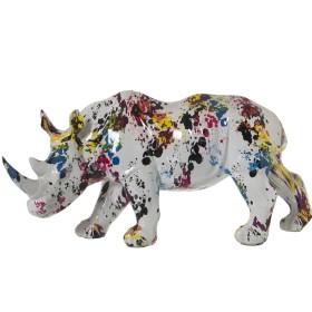 Figurine Décorative Alexandra House Living Multicouleur Plastique Rhinocéros Peinture 17 x 36 x 18 cm de Alexandra House Livi...