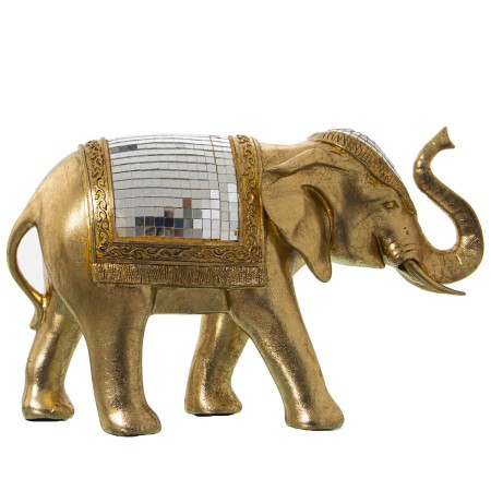 Figura Decorativa Alexandra House Living Dourado Plástico Elefante 14 x 31 x 20 cm de Alexandra House Living, Colecionáveis -...