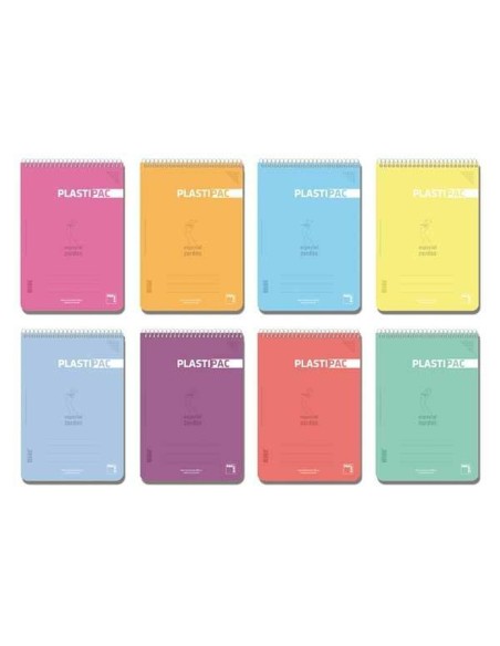 Set of exercise books Pacsa Plastipac 5 Pieces Multicolour Din A4 80 Sheets | Tienda24 Tienda24.eu