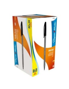 Bolígrafo Paper Mate Inkjoy 100 Negro 1 mm 100 Piezas de Paper Mate, Bolígrafos de bola - Ref: S8414869, Precio: 30,60 €, Des...