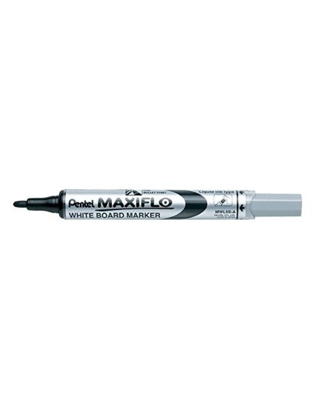 Pennarelli a gesso liquido Pentel Maxiflo MWL-5S Nero (12 Pezzi) da Pentel, Marcatori cancellabili a secco e liquidi - Ref: S...