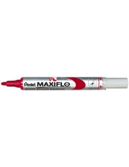 Pennarelli a gesso liquido Pentel Maxiflo MWL-5S Rosso (12 Pezzi) da Pentel, Marcatori cancellabili a secco e liquidi - Ref: ...