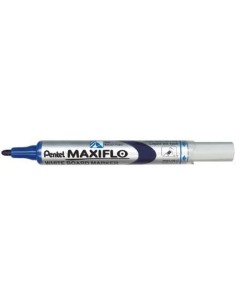 Pennarelli a gesso liquido Pentel Maxiflo MWL-5S Azzurro (12 Pezzi) da Pentel, Marcatori cancellabili a secco e liquidi - Ref...