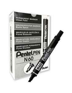 Marqueur permanent Pentel N60 Noir 12 Pièces de Pentel, Marqueurs indélébiles & Stylos-marqueurs - Ref: S8414985, Precio: 16,...