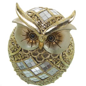 Decorative Figure Alexandra House Living Golden Acrylic Plastic Melamin Owl 10 x 7 x 15 cm by Alexandra House Living, Collect...