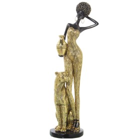 Figura Decorativa Alexandra House Living Dourado Plástico Africana Pantera 11 x 13 x 38 cm de Alexandra House Living, Colecio...