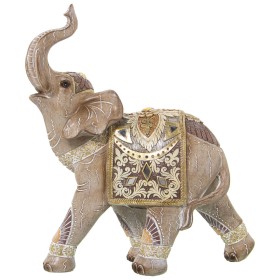 Figura Decorativa Alexandra House Living Dourado Plástico Elefante 13 x 27 x 30 cm de Alexandra House Living, Colecionáveis -...