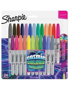 Set di Pennarelli Sharpie Cosmic 24 Pezzi Permanente Multicolore da Sharpie, Pennarelli indelebili e marcatori - Ref: S841748...