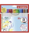 Set di Pennarelli Stabilo Pen 68 brush Confezione Multicolore da Stabilo, Penne a punta porosa - Ref: S8417612, Precio: 30,37...