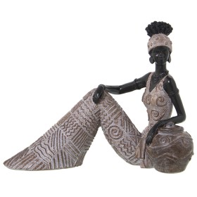 Statua Decorativa Alexandra House Living Marrone Acrilico Plastica Melammina Africana 21 x 11 x 17 cm di Alexandra House Livi...