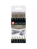 Conjunto de Canetas de Feltro Talens Sakura Pigma Micron Fineliner Preto | Tienda24 Tienda24.eu