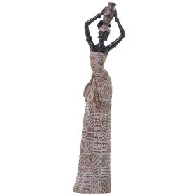 Statua Decorativa Alexandra House Living Marrone Plastica Africana 9 x 12 x 42 cm di Alexandra House Living, Oggetti da colle...