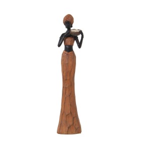 Statua Decorativa Alexandra House Living Marrone Acrilico Plastica Melammina Africana di Alexandra House Living, Oggetti da c...