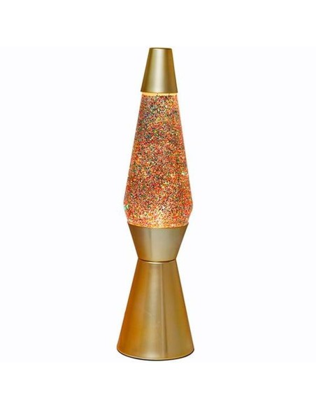 Lâmpada de Lava iTotal 40 cm Dourado Cristal Plástico | Tienda24 Tienda24.eu