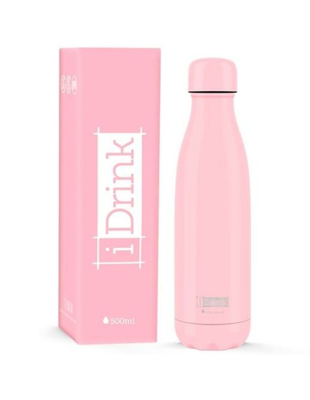 Garrafa Térmica iTotal Cor de Rosa Aço inoxidável 500 ml | Tienda24 Tienda24.eu