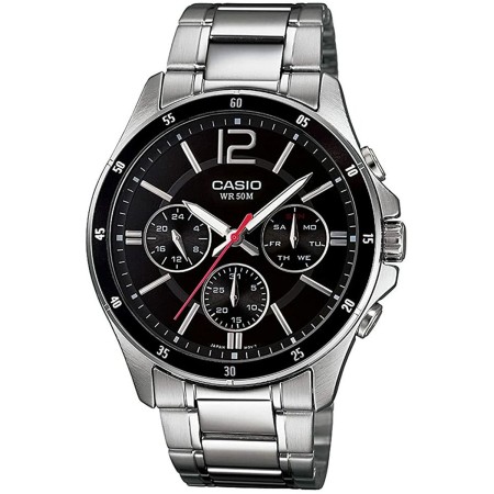 Relógio masculino Casio Prateado Preto (Ø 43,5 mm) de Casio, Relógios com braselete - Ref: S7260228, Preço: 100,51 €, Descont...