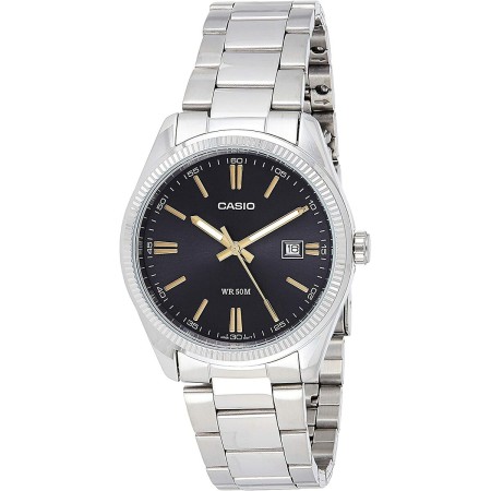 Reloj Hombre Casio DATE Negro Plateado (Ø 39 mm) de Casio, Relojes de pulsera - Ref: S7262281, Precio: 79,97 €, Descuento: %