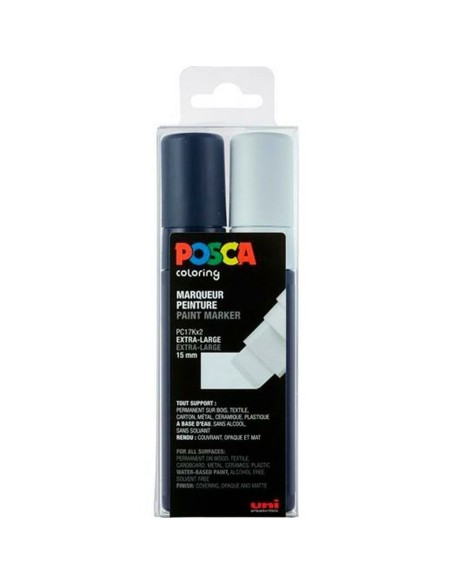 Marker-Set POSCA PC-17K Weiß Schwarz | Tienda24 Tienda24.eu