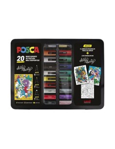 Conjunto de Marcadores POSCA PC-5M Multicolor | Tienda24 Tienda24.eu