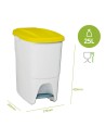 Pedal bin Yellow Rectangular 25 L | Tienda24 Tienda24.eu