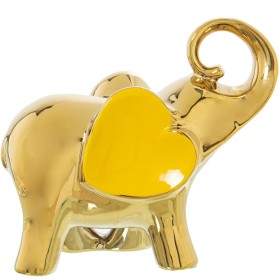 Deko-Figur Alexandra House Living Gelb aus Keramik Elefant Gold 12 x 25 x 22 cm von Alexandra House Living, Sammlerstücke - R...