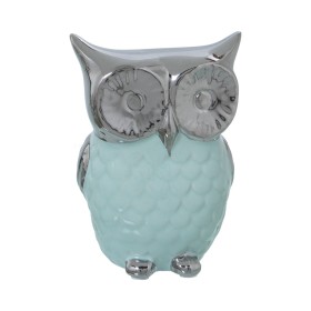 Figurine Décorative Alexandra House Living Vert Argenté Céramique Hibou 10 x 9 x 14 cm de Alexandra House Living, Pièces de c...