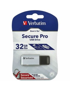 Memória USB Verbatim PinStripe Preto 64 GB | Tienda24 Tienda24.eu