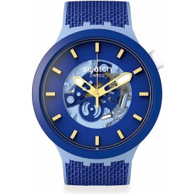 Men's Watch Swatch BOUNCING BLUE (Ø 47 mm) by Swatch, Wrist Watches - Ref: S7263001, Price: 163,60 €, Discount: %