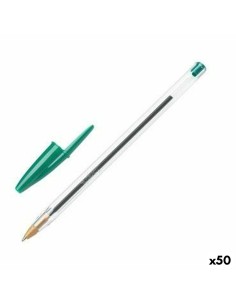 Pen Bic Cristal Original Green 0,32 mm (50 Units) by Bic, Stick Ballpoint Pens - Ref: S8421071, Price: €18.91, Discount: %