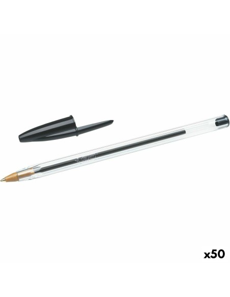 Caneta Bic Cristal Original Preto 0,32 mm (50 Unidades) | Tienda24 Tienda24.eu