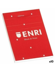 Block Notes ENRI Rosso A6 80 Pagine 4 mm (10 Unità) da ENRI, Blocchi appunti e taccuini - Ref: S8421422, Precio: 11,12 €, Des...