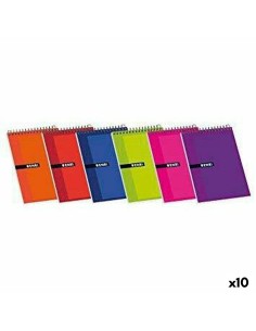 Bloco de Notas ENRI Vermelho 1/8 80 Folhas 4 mm (10 Unidades) | Tienda24 Tienda24.eu