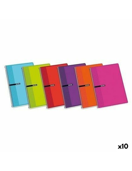 Cuaderno ENRI Tapa blanda 80 Hojas 21,5 x 15,5 cm (10 Unidades) | Tienda24 Tienda24.eu