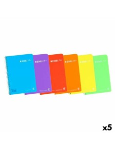 Caderno Pacsa Polipac Multicolor Din A4 5 Peças 80 Folhas | Tienda24 Tienda24.eu