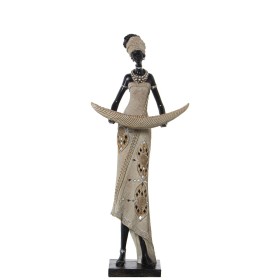 Figura Decorativa Alexandra House Living Beige Plástico Africana 16 x 25 x 58 cm de Alexandra House Living, Coleccionables - ...