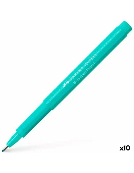 Felt-tip pens Faber-Castell Broadpen Document Turquoise (10 Units) | Tienda24 Tienda24.eu