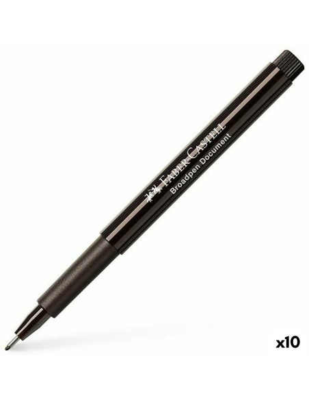 Pennarelli Faber-Castell Broadpen Document Nero (10 Unità) da Faber-Castell, Penne a punta porosa - Ref: S8421741, Precio: €1...