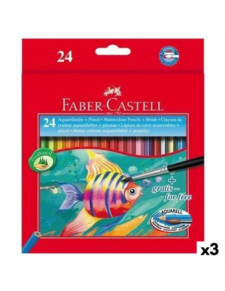 crayons de couleurs pour aquarelle Faber-Castell Multicouleur 3 Pièces | Tienda24 Tienda24.eu