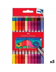 Set di Pennarelli Faber-Castell Confezione Multicolore (5 Unità) da Faber-Castell, Penne a punta porosa - Ref: S8421930, Prec...