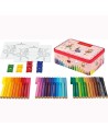 Set of Felt Tip Pens Faber-Castell Connector Metal Box Ballerina Multicolour (9Units) | Tienda24 Tienda24.eu