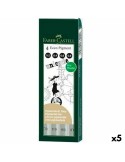 Set de Rotuladores Faber-Castell Ecco Pigment Negro (5 Unidades) | Tienda24 Tienda24.eu