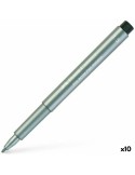 Rotuladores Faber-Castell Pitt Artist Metalizado Prateado (10 Unidades) | Tienda24 Tienda24.eu