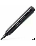 Pennarelli Faber-Castell Pitt Artist Pennello Nero (4 Pezzi) da Faber-Castell, Penne a punta porosa - Ref: S8421991, Precio: ...