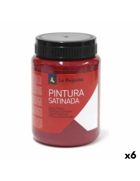 Tempera La Pajarita Carmin L-09 6 Pieces Red Satin finish School | Tienda24 Tienda24.eu