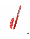 Caneta MP Vermelho Tinta apagável 0,7 mm (12 Unidades) | Tienda24 Tienda24.eu