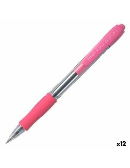 Caneta Pilot Supergrip Cor de Rosa 0,4 mm (12 Unidades) | Tienda24 Tienda24.eu