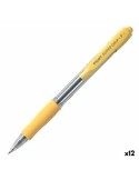 Pen Pilot Supergrip Yellow 0,4 mm (12 Units) | Tienda24 Tienda24.eu