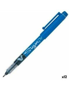 Boligrafo de tinta líquida Uni-Ball Rollerball Signo Basicos UM-120 Azul 0,5 mm (12 Piezas) | Tienda24 Tienda24.eu